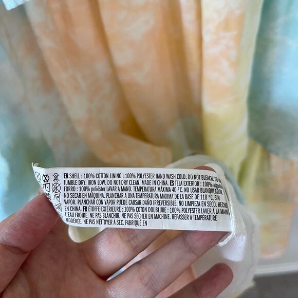 English Factory Pastel Tie Dye Tiered Ruffle Dress (M) - Picture 11 of 11